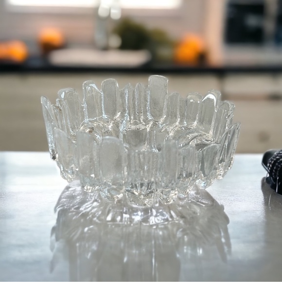 Vintage Ulpukka Ice Glass Bowl by Tauno Wirkkala Finland - Picture 2 of 7